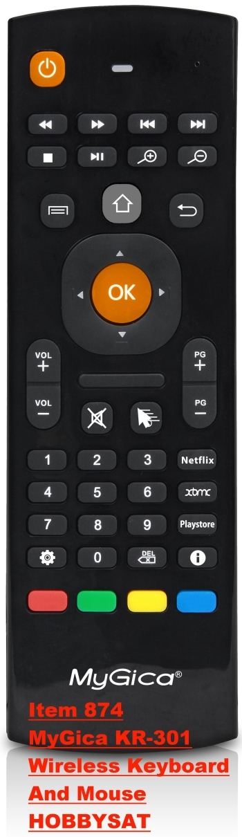 Remote Control - MyGica KR-301 wireless remote-keyboard Facebook air mouse Remote Control - MyGica KR-301 wireless remote-keyboard Facebook air mouse